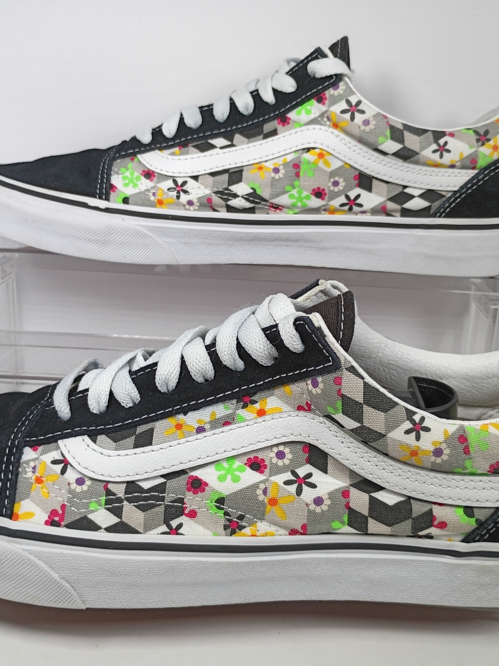 VANS Old Skool Men's Black Multicolor Floral Geometric Sneakers US 11 EU 44.5